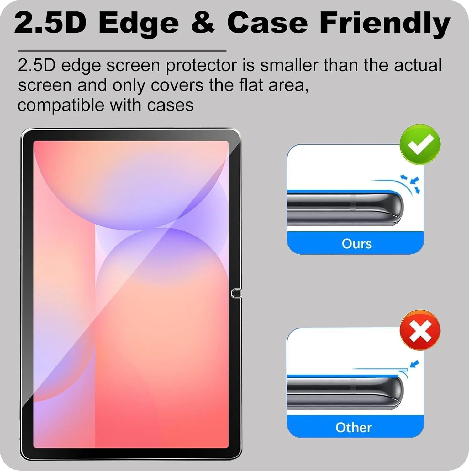 محافظ صفحه نمایش KZIOACSH بسته 2 عددی برای تبلت سامسونگ گلکسی تب S10 لایت، فوق العاده شفاف، سختی 9H، حساس به لمس، ضد خش، ضد اثر انگشت، محافظ صفحه نمایش شیشه ای حرارت دیده
