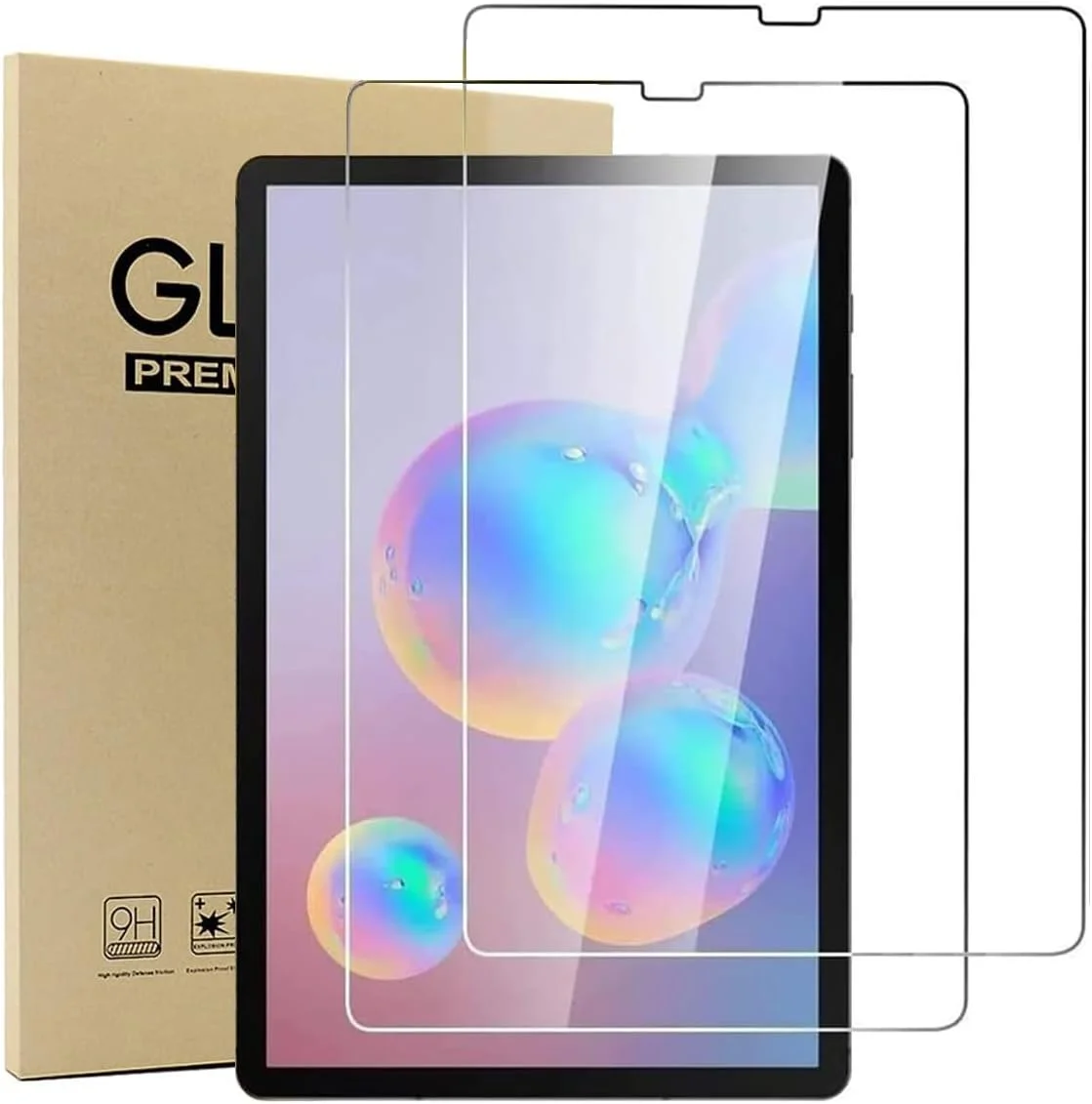 محافظ صفحه نمایش A2One Stuff (دو عددی) سازگار با تبلت سامسونگ گلکسی تب S6 10.5 2019 [T860/T865] / تب S5E 10.5 اینچ 2019 [T720/T725]، شیشه حرارت دیده فوق العاده شفاف ضد خش نصب آسان بدون حباب