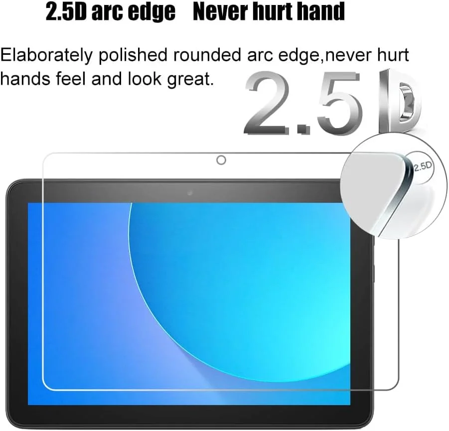 محافظ صفحه نمایش شیشه ای حرارت دیده تبلت 10.1 اینچی KLWAINM [بسته 2 عددی] با سختی 9H، ضد خش، شفاف HD و بدون حباب