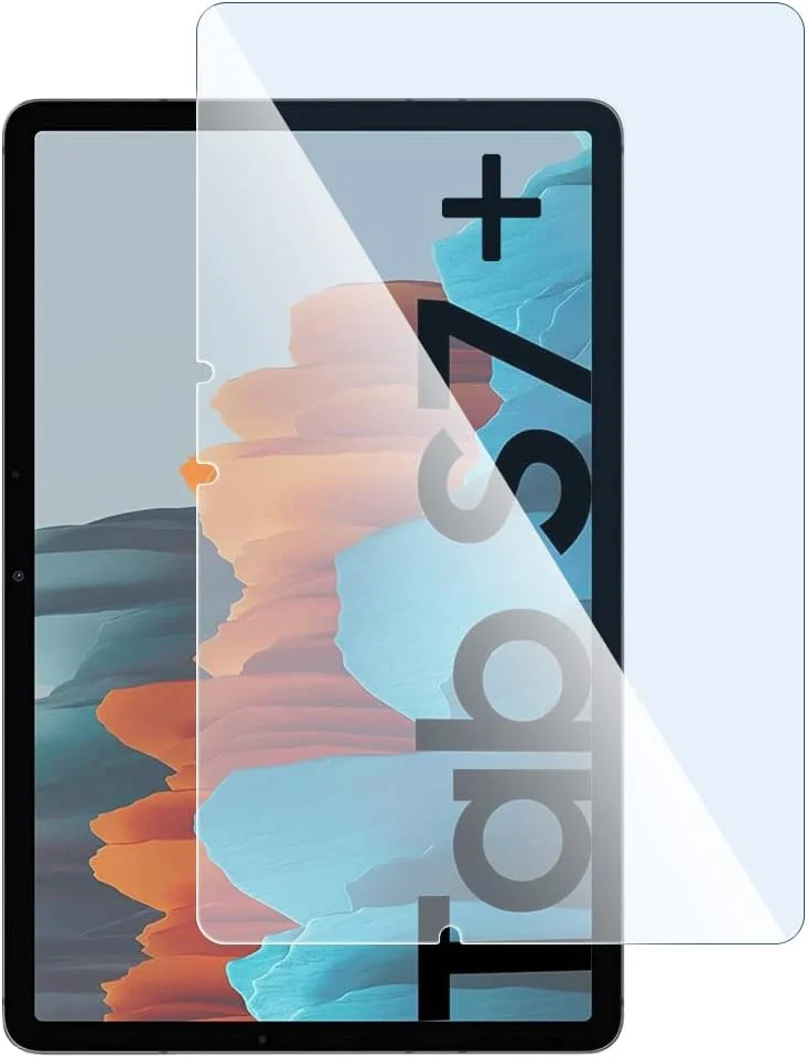 محافظ صفحه نمایش شیشه ای KARYLAX، سختی 9H، ضد خش، شیشه بدون حباب برای Samsung Galaxy Tab S7 FE 2021/Tab S8 Plus/Tab S7 Plus 12.4 اینچ - بسته 2 عددی