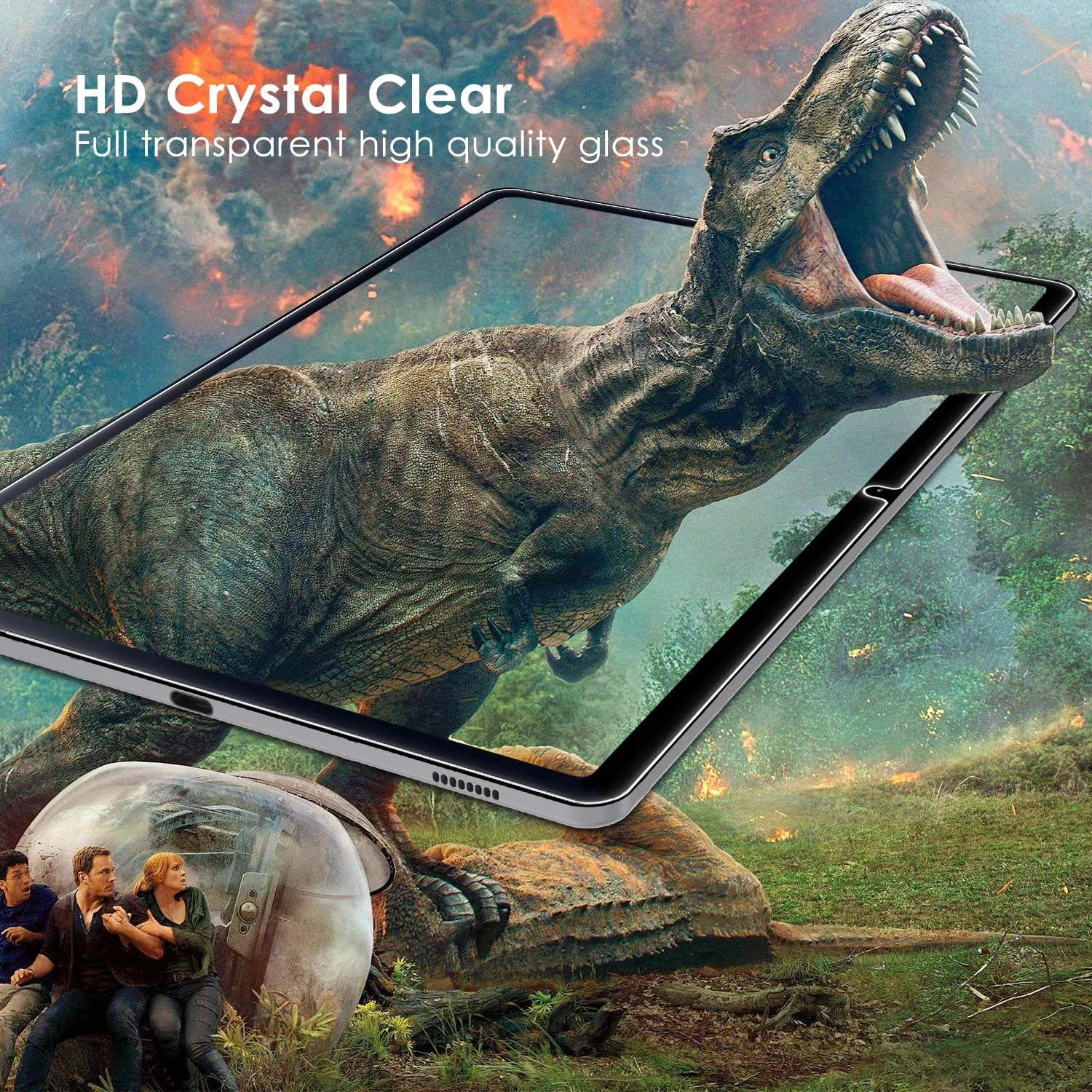 محافظ صفحه نمایش Simpeak سازگار با تبلت سامسونگ Galaxy Tab A9 Plus 11.0 اینچ (2023)، محافظ صفحه شیشه ای حرارت دیده، نصب آسان [سختی 9H] [ضد اثر انگشت] (2 عددی)