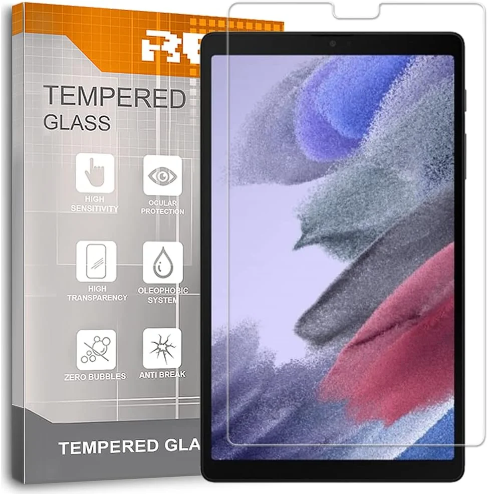 محافظ صفحه نمایش شیشه ای تمپرد REY برای تبلت سامسونگ گلکسی تب A7 لایت 8.7 اینچ، محافظ صفحه نمایش، محافظ صفحه نمایش با سختی 9H+، ضد خش و ضد روغن و حباب