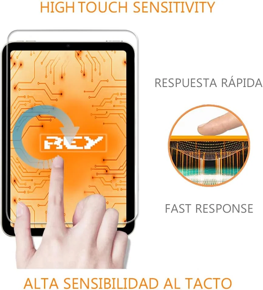 محافظ صفحه نمایش شیشه ای تمپرد REY برای Samsung Galaxy Tab A9+ 11 اینچ، محافظ صفحه نمایش، محافظ صفحه نمایش سختی 9H+، ضد خش و ضد لک