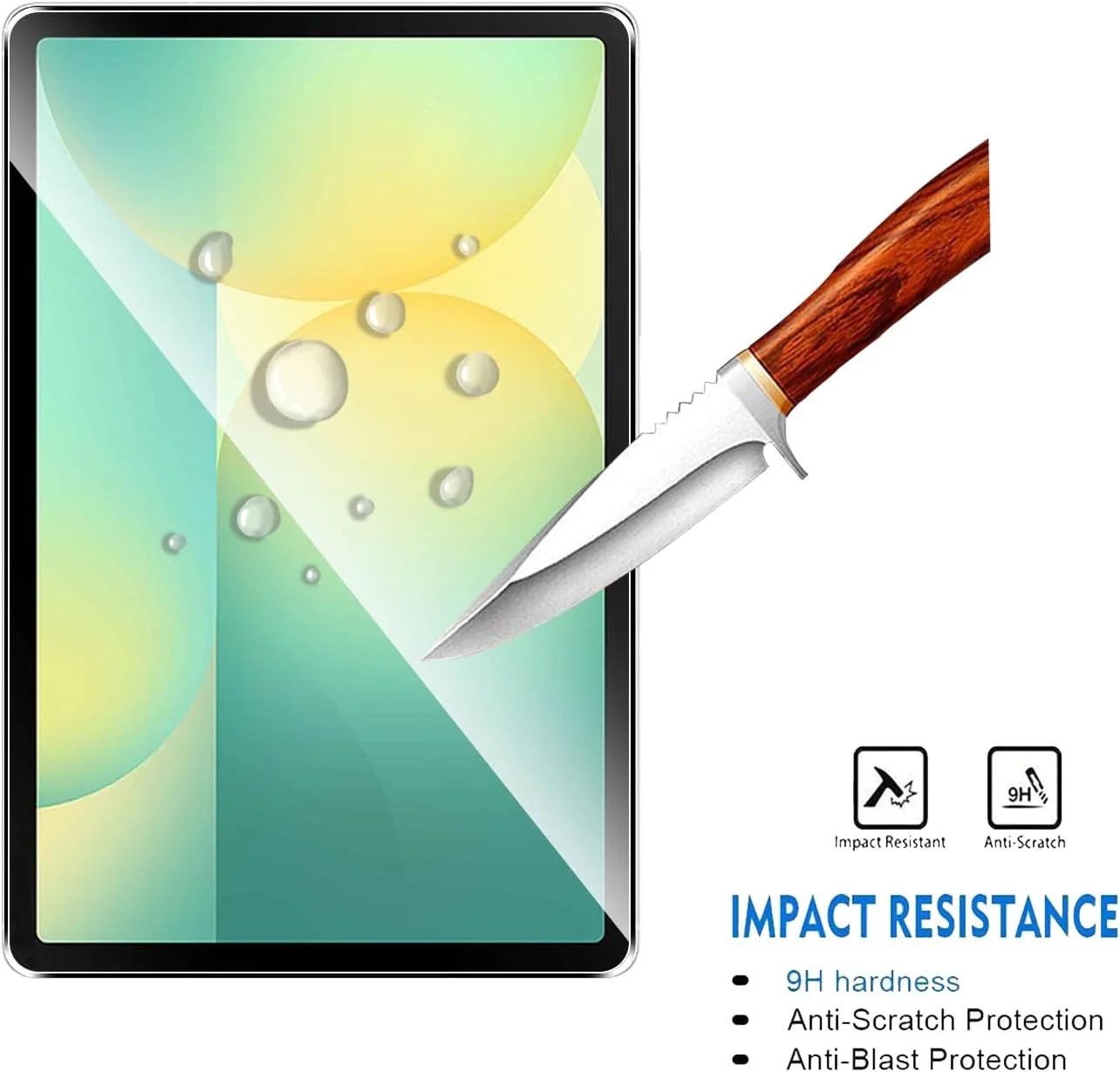 Natbok [2 عدد شیشه حرارت دیده برای Samsung Tab S10 FE، محافظ صفحه نمایش [بدون حباب] [ضد خش] برای Samsung Tab S10 FE، شیشه شفاف HD، نصب آسان
