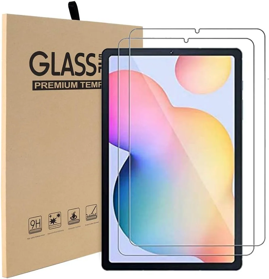 محافظ صفحه نمایش MadeRy [بسته 2 عددی] برای تبلت سامسونگ Tab S6 Lite 10.4 اینچ 2020 (-P610/P615)، فیلم شیشه ای حرارت دیده شفاف با وضوح بالا سازگار با Galaxy S6 Lite 10.4 اینچ (2020)