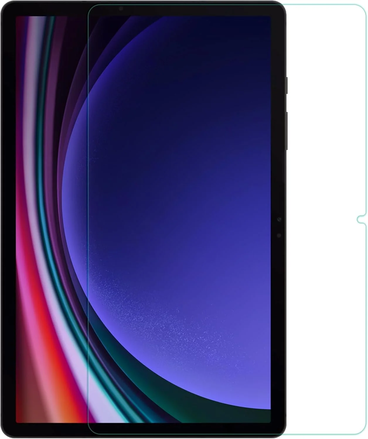 محافظ صفحه نمایش شیشه ای ضد انفجار نیلکین مدل H+ با ضخامت 0.3 میلی متر، طراحی شده برای تبلت سامسونگ گلکسی تب S9/S9 FE - شفاف