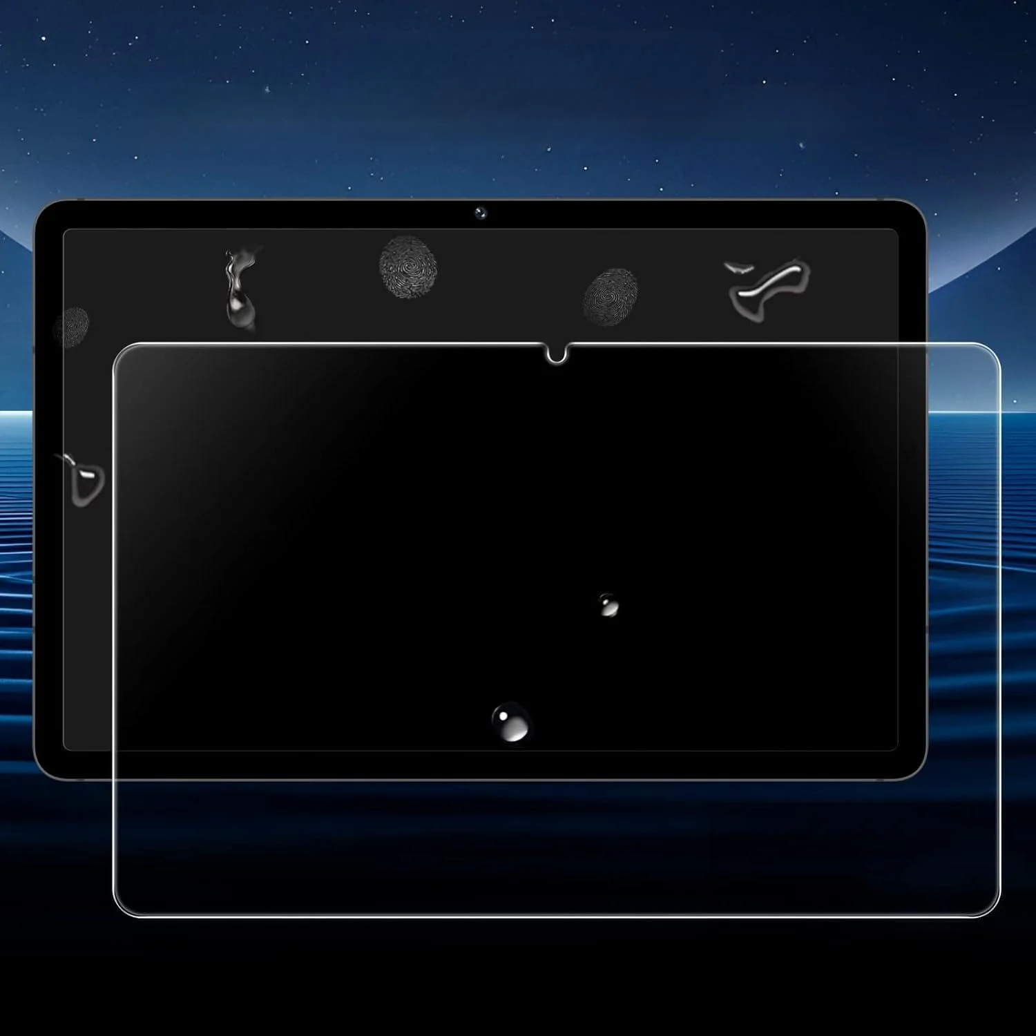 محافظ صفحه نمایش برای تبلت سامسونگ گلکسی تب S8 2022 / تب S7 2020 11 اینچی (SM-X700/X706/T870/T875/T878) همراه با قاب نصب آسان، فیلم شیشه ای حرارت دیده، شفاف HD، بسته 2 عددی