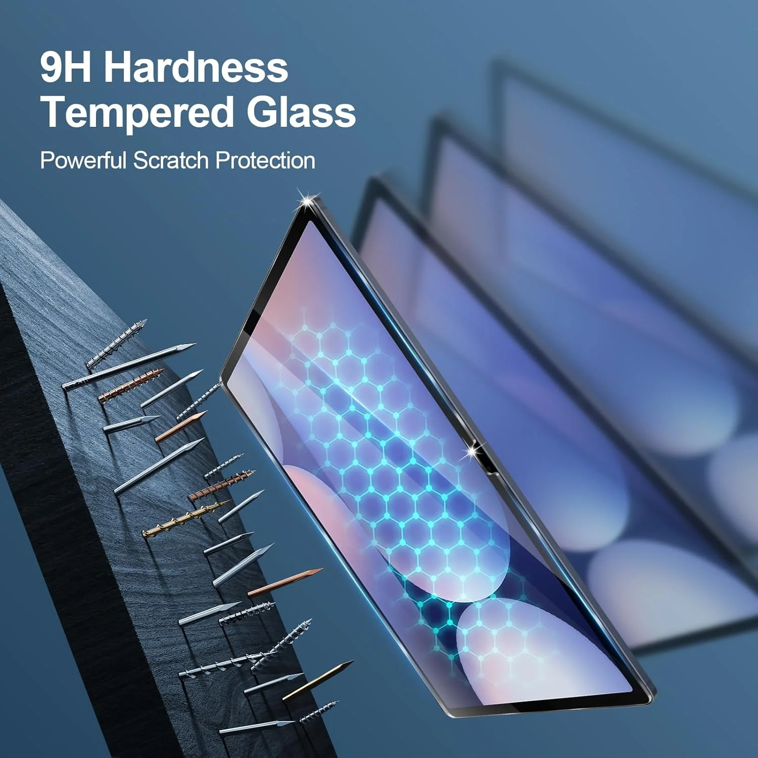محافظ صفحه نمایش شیشه ای GiYoon بسته 2 عددی برای تبلت سامسونگ گلکسی تب S10 پلاس/تب S9 پلاس/تب S9 FE پلاس، سختی 9H، بدون حباب