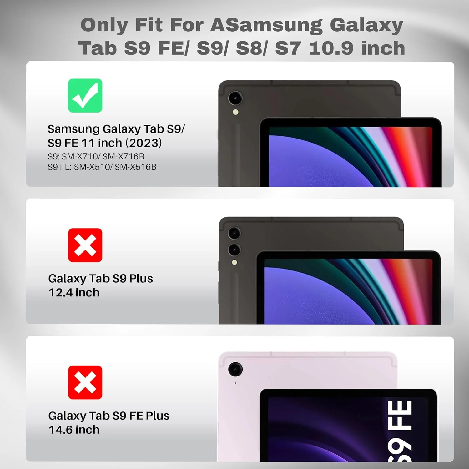 محافظ صفحه نمایش شیشه ای تمپرد Case-Magic بسته 2 عددی برای تبلت سامسونگ گلکسی تب S9 11 اینچ 2023، سختی 9H، فوق العاده شفاف، مقاوم در برابر خراش، لمس حساس، ضد شکستگی، بدون حباب