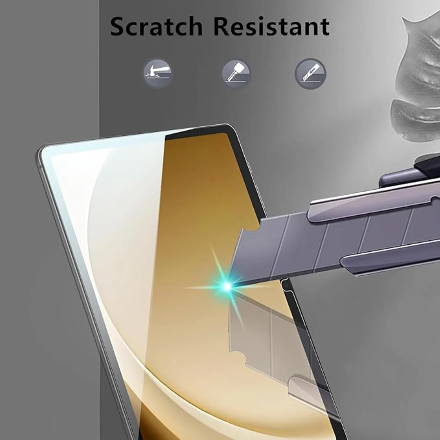 محافظ صفحه نمایش نسلين [بسته 2 عددی] سازگار با تبلت سامسونگ گلکسی تب A9+ 11 اینچ (2023)، شیشه حرارت دیده 9H شفاف با کیفیت بالا، مقاوم در برابر شکستگی و خراش برای تبلت سامسونگ گلکسی تب A9 پلاس