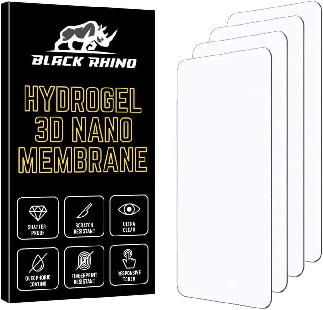 محافظ صفحه نمایش سامسونگ A03 - عملکرد شناسه اثر انگشت و شناسه چهره - پوشش چسب کامل منحنی سه بعدی - ضد خش و ترک - سازگار با قاب، هیدروژل سیلیکونی