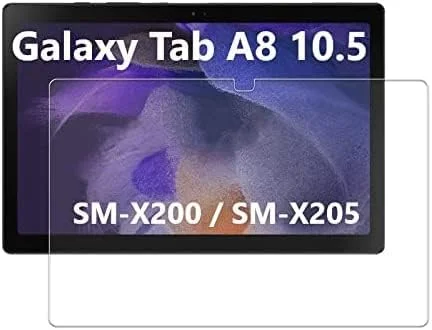 محافظ صفحه نمایش سازگار با تبلت سامسونگ گلکسی تب A8 10.5 اینچ (2021) مدل SM-X200 و SM-X205، فیلم شیشه ای سخت حرارت دیده با سختی 9H [پوشش کامل HD] [نصب آسان] [مقاوم در برابر خراش]