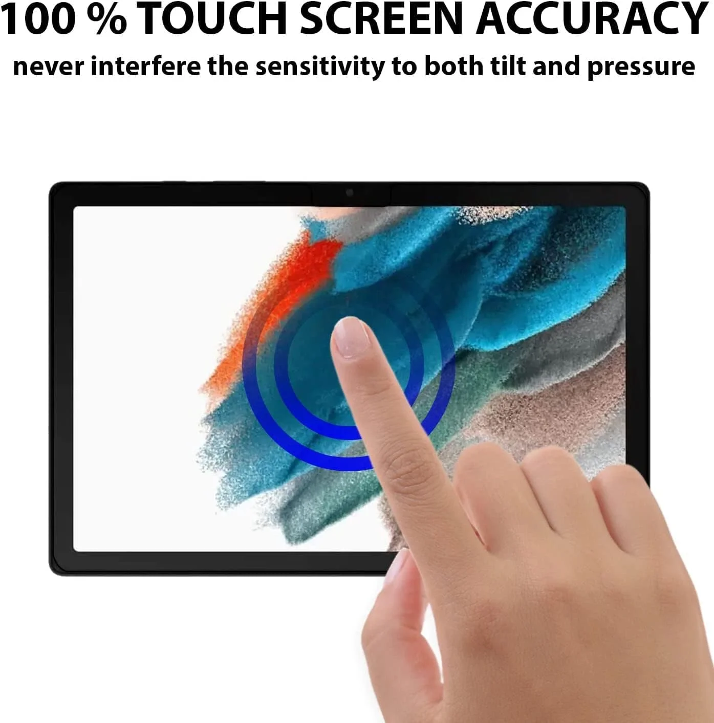 محافظ صفحه نمایش سازگار با تبلت سامسونگ گلکسی تب A8 10.5 اینچ (2021) مدل SM-X200 و SM-X205، فیلم شیشه ای سخت حرارت دیده با سختی 9H [پوشش کامل HD] [نصب آسان] [مقاوم در برابر خراش]