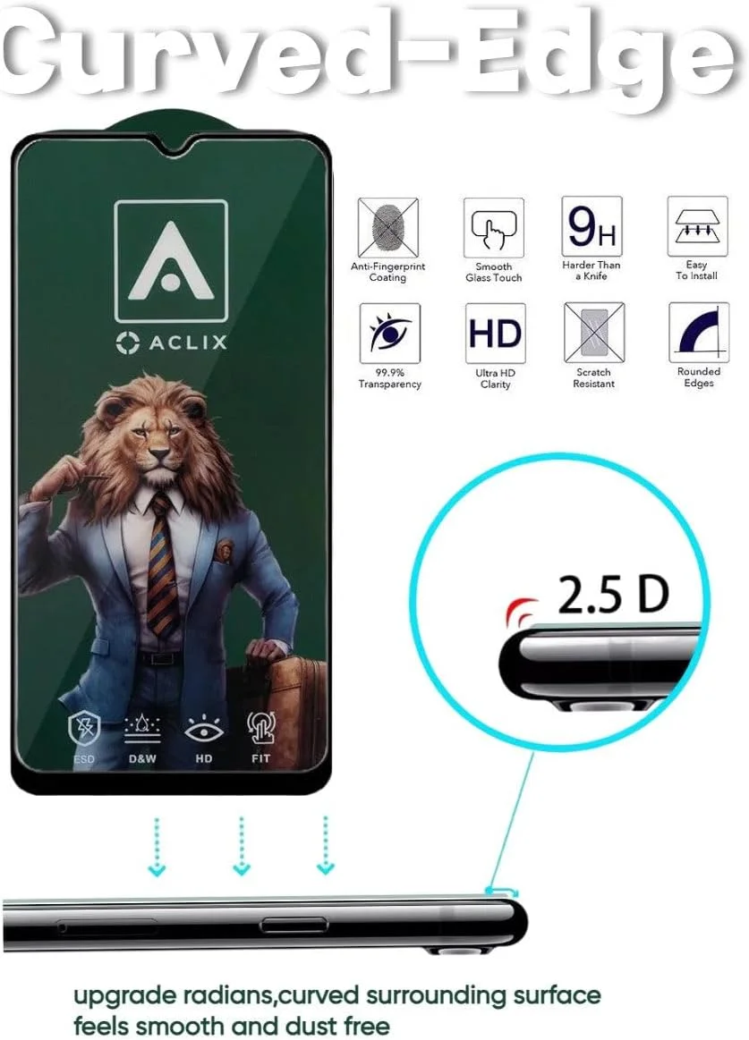 محافظ صفحه نمایش ACLIX (2 عدد) برای گوشی سامسونگ گلکسی A32 5G - شیشه حرارت دیده با سختی 9H - ضد الکتریسیته ساکن ESD، کیفیت و وضوح بالا محافظ صفحه نمایش ACLIX (2 عدد) برای گوشی سامسونگ گلکسی A32 5G - شیشه حرارت دیده با سختی 9H - ضد الکتریسیته ساکن ESD، کیفیت و وضوح بالا