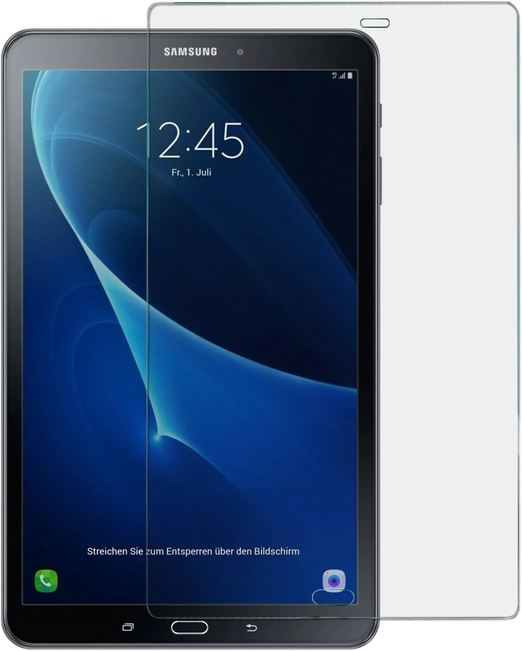 محافظ صفحه نمایش شفاف Eltd ضد خش، ضد حباب و ضد اثر انگشت، سازگار با تبلت سامسونگ گلکسی تب A T585 10.1 2019