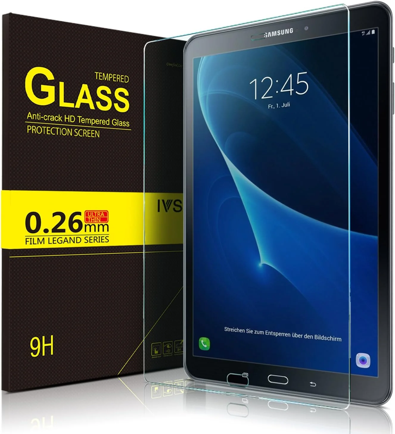 محافظ صفحه نمایش شفاف Eltd ضد خش، ضد حباب و ضد اثر انگشت، سازگار با تبلت سامسونگ گلکسی تب A T585 10.1 2019