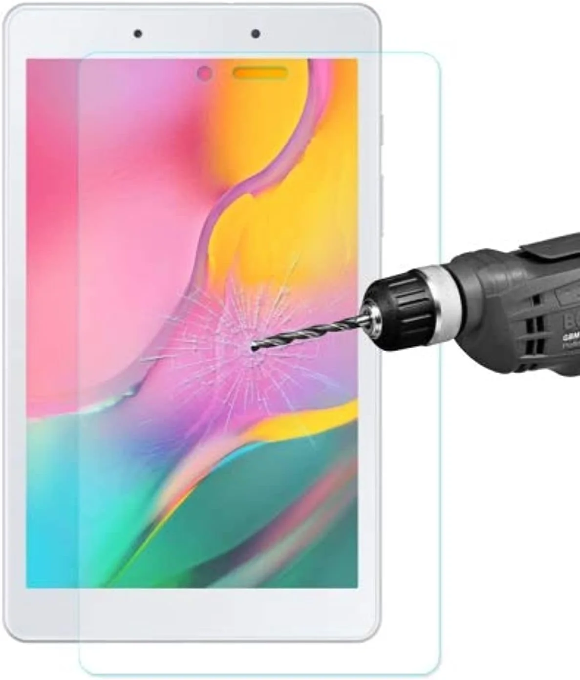 محافظ صفحه نمایش شیشه ای حرارت دیده 0.33 میلی متری ENKAY Hat-Prince با سختی سطح 9H و لبه های 2.5D مقاوم در برابر انفجار برای تبلت سامسونگ گلکسی تب A 8.0 (2019) مدل T290 / T295