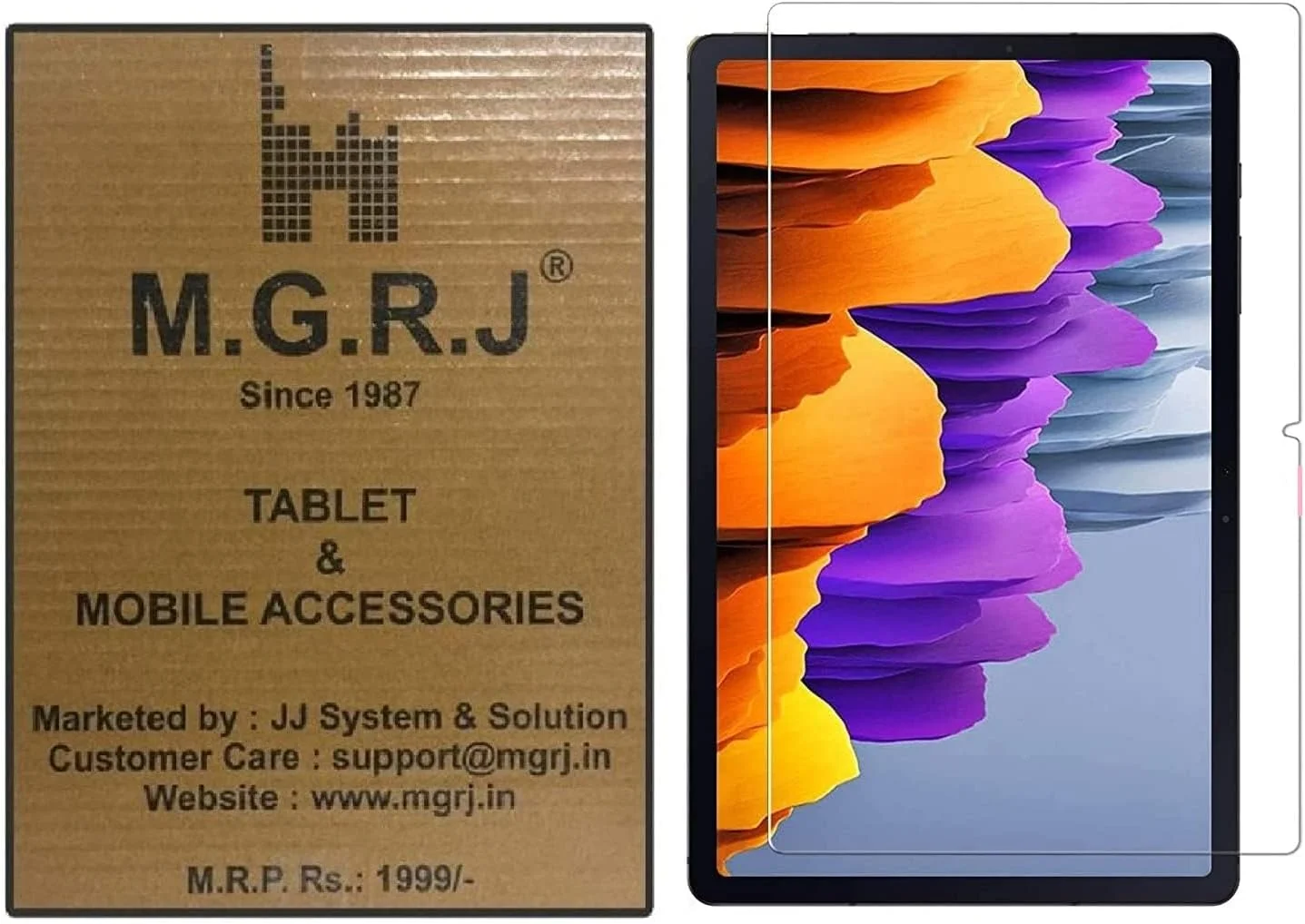 محافظ صفحه نمایش شیشه ای حرارت دیده M.G.R.J® سازگار با تبلت سامسونگ گلکسی تب S7 (11 اینچ) (SM-T870 / SM-T875 / SM-T876B / 5G,LTE)