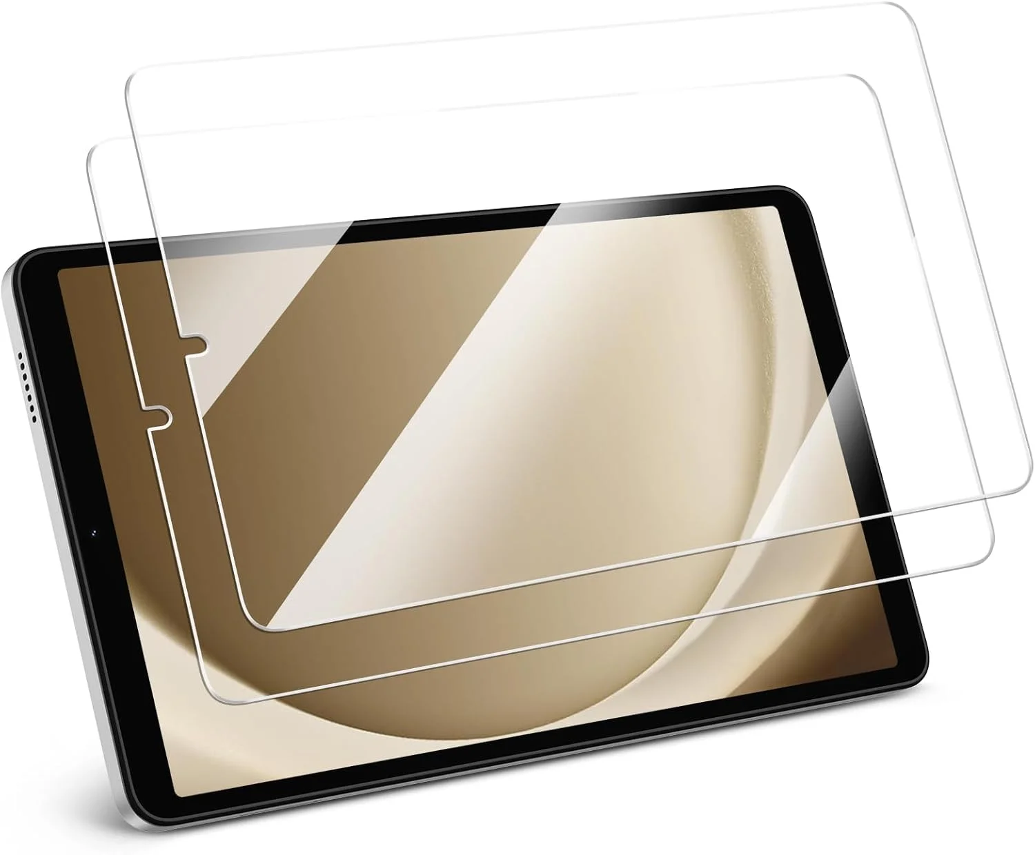 محافظ صفحه نمایش 2 عددی Fintie برای تبلت سامسونگ گلکسی تب A9 8.7 اینچ 2023 / گلکسی تب A7 لایت 8.7 اینچ 2021، محافظ صفحه نمایش شیشه ای حرارت دیده 9H، شفاف HD / ضد خش / بدون حباب