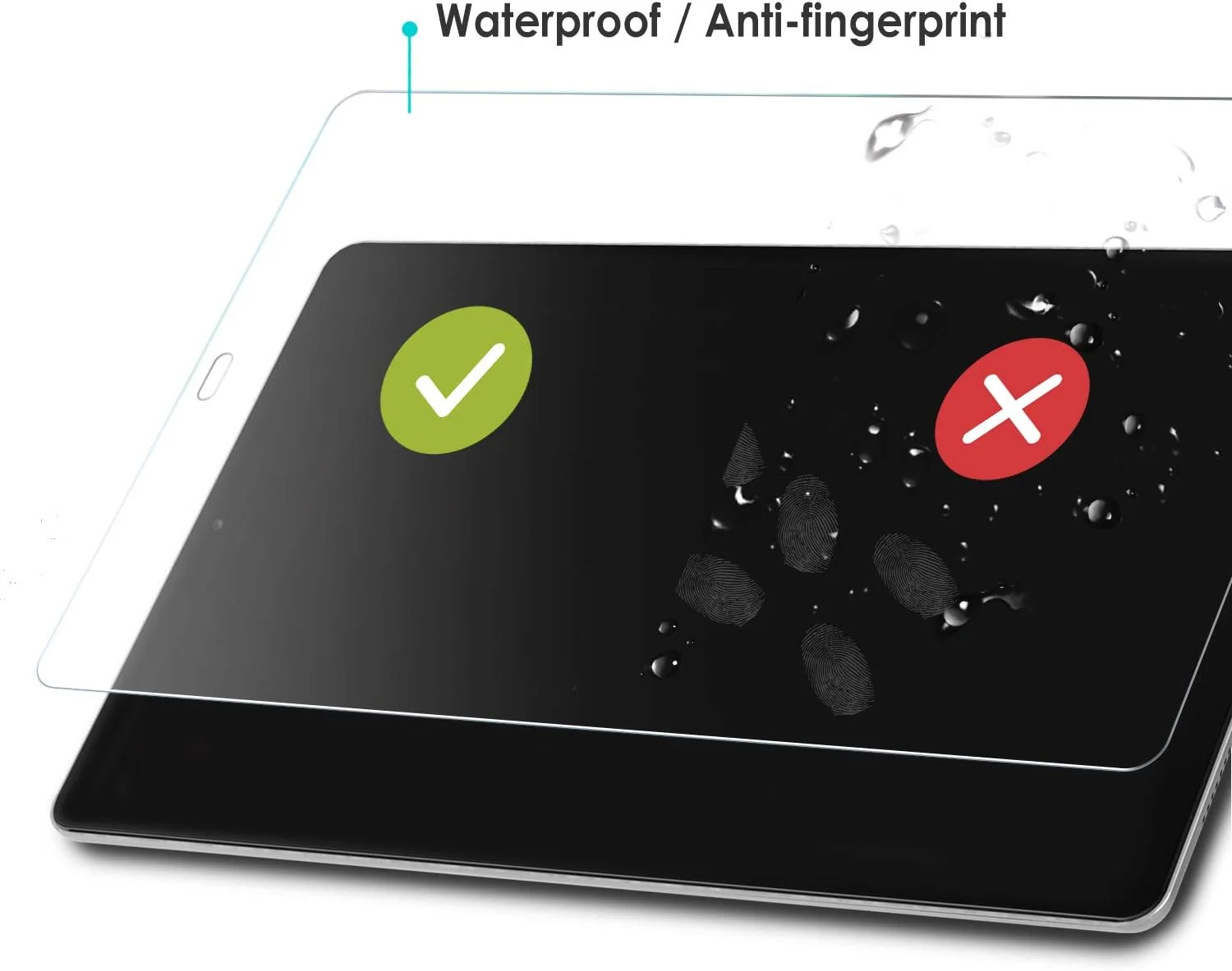 WD&CD 2 Pack Screen Protector Compatible with Samsung Galaxy Tab A 10.1 2019,Tempered Glass Film Replacement for -T515/-T510【Anti Scratch 】【Anti Bubble】【High Definition】