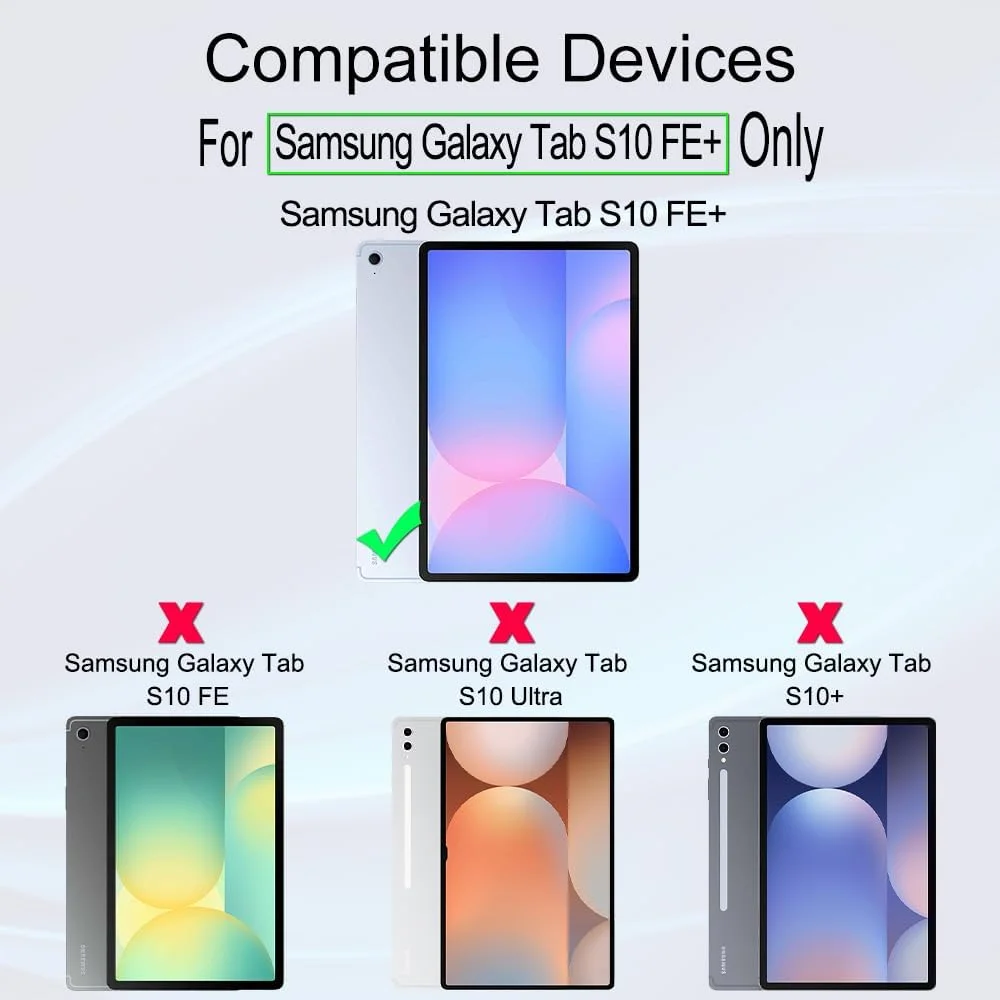 محافظ صفحه نمایش Ibywind برای تبلت سامسونگ گلکسی تب S10 FE+ 13.1 اینچ، شامل 2 عدد شیشه حرارت دیده [حسگر اثر انگشت، نصب آسان، محافظ صفحه نمایش پوشش کامل، مقاوم در برابر خراش، سختی 9H]