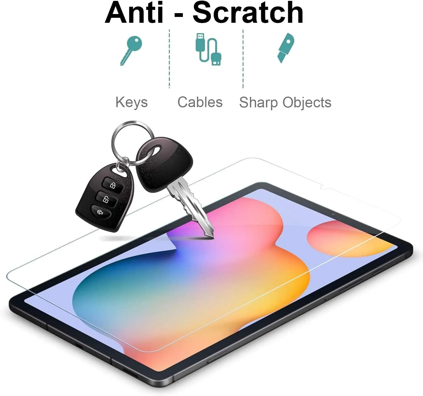 محافظ صفحه نمایش [2 عددی] فرست چوز برای تبلت سامسونگ گلکسی تب S6 لایت 2020 10.4 اینچ - P610/P615، [فوق العاده شفاف] [ضد خش] [سختی 9H] شیشه حرارت دیده با سختی 9H سازگار با قلم S