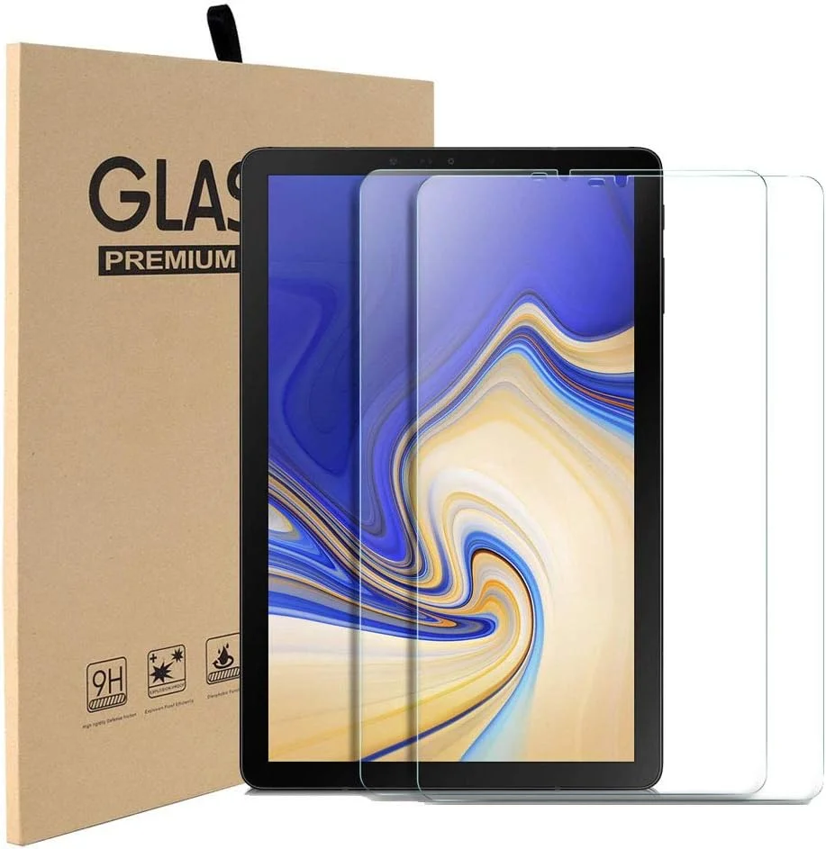 محافظ صفحه نمایش MadeRy [بسته 2 عددی] برای تبلت سامسونگ گلکسی تب S4 10.5 اینچی مدل 2018 (T830/T835)، فیلم شیشه ای حرارت دیده شفاف با وضوح بالا سازگار با گلکسی تب S4 10.5 اینچی (2018)