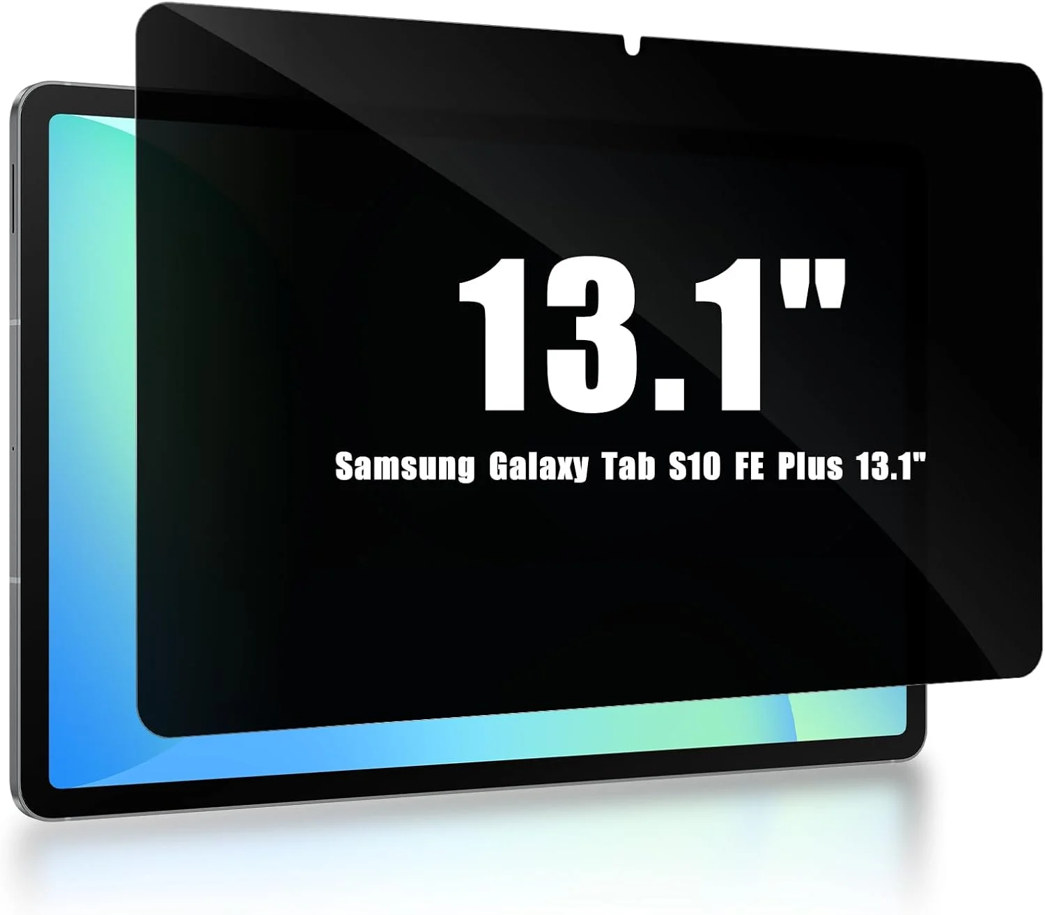 محافظ صفحه نمایش حریم خصوصی 180 درجه ToVioc برای تبلت سامسونگ گلکسی تب S10 FE+، محافظ صفحه نمایش سخت شده تبلت با سختی 9H، محافظ صفحه نمایش ضد جاسوسی برای گلکسی تب S10 FE+