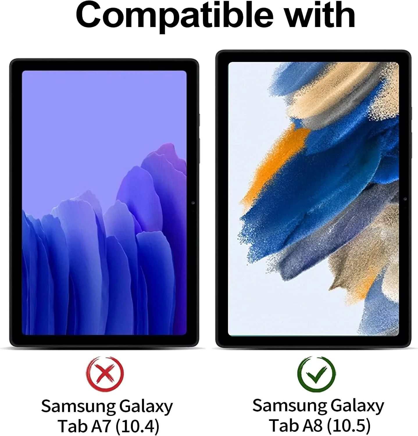 محافظ صفحه نمایش برای تبلت سامسونگ گلکسی تب A8 10.5 اینچ 2021، فیلم محافظ شیشه ای حرارت دیده، بسته 3 عددی