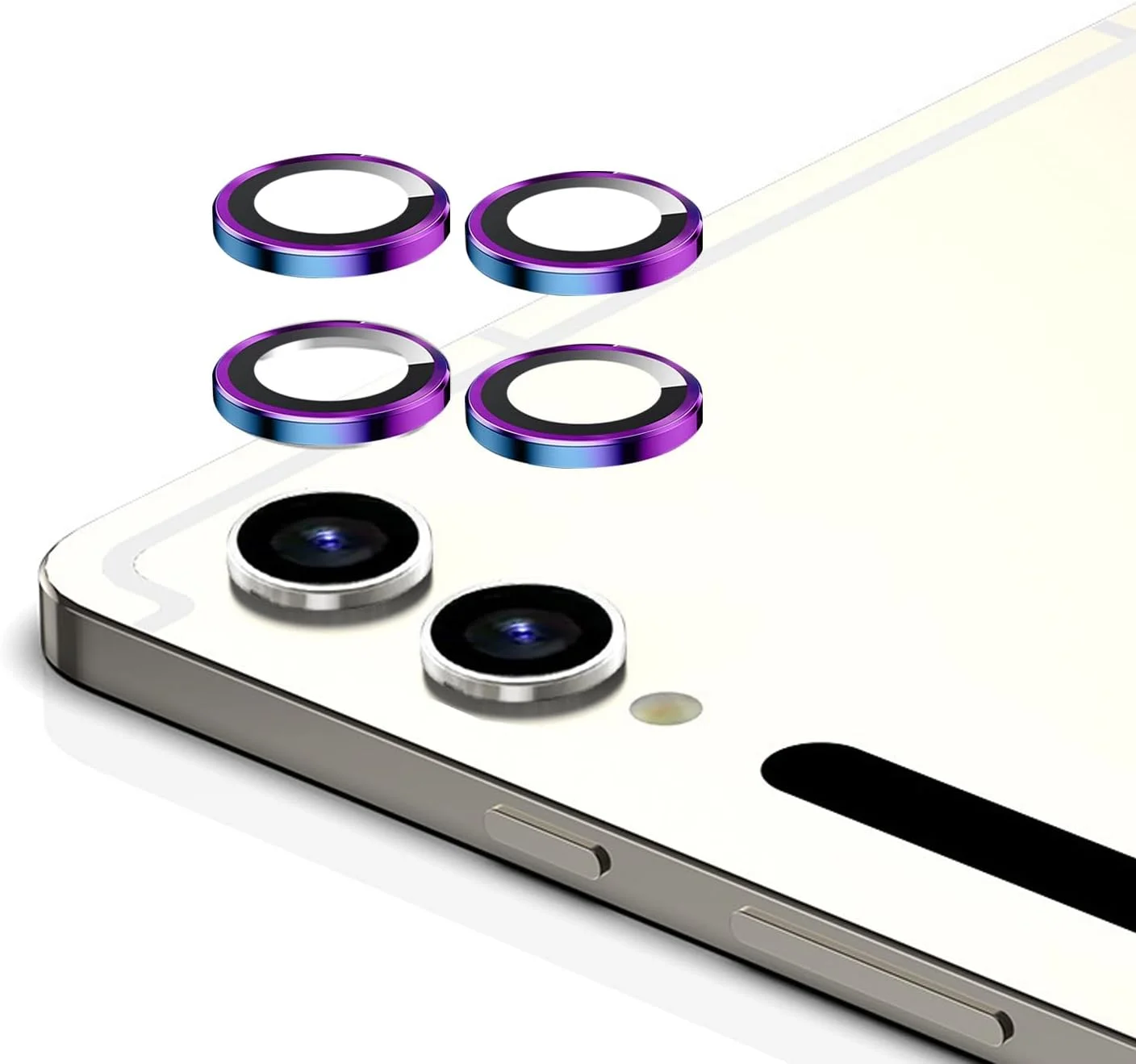 محافظ لنز دوربین تبلت سامسونگ گلکسی تب اس 9 پلاس / اس 9 اولترا Zeking (2 عددی)، شیشه حرارت دیده 9H فوق العاده نازک با وضوح HD مقاوم در برابر خراش با لبه آلومینیومی، پوشش لنز فلزی تکی (رنگ)