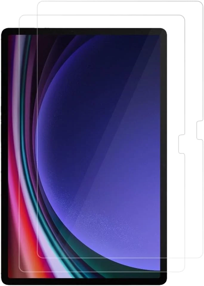 محافظ صفحه نمایش مارگون 2 عددی برای تبلت سامسونگ گلکسی تب S9 پلاس 12.4 اینچی، شیشه حرارت دیده شفاف HD با سختی 9H