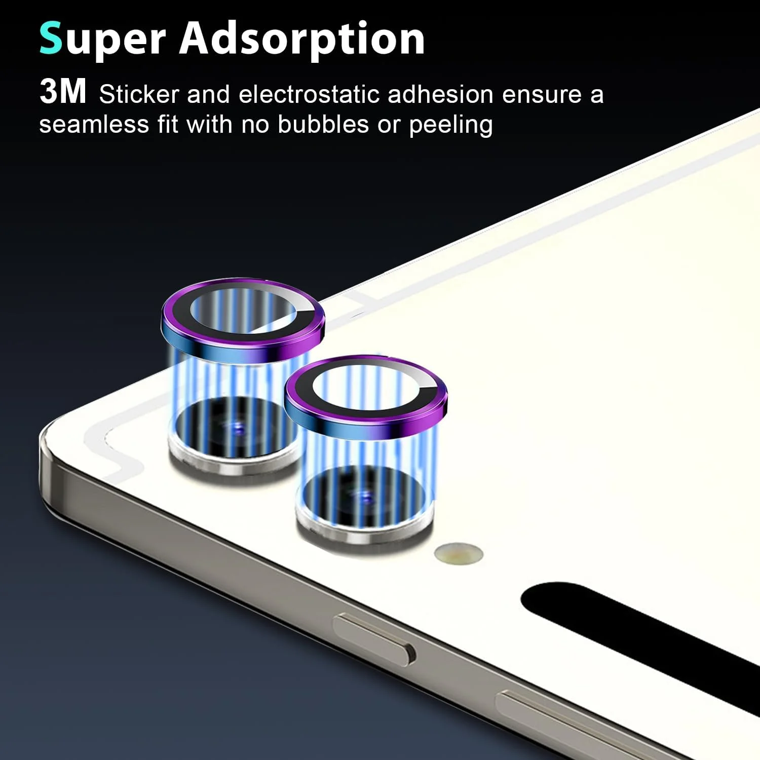 محافظ لنز دوربین تبلت سامسونگ گلکسی تب اس 9 پلاس / اس 9 اولترا Zeking (2 عددی)، شیشه حرارت دیده 9H فوق العاده نازک با وضوح HD مقاوم در برابر خراش با لبه آلومینیومی، پوشش لنز فلزی تکی (رنگ)