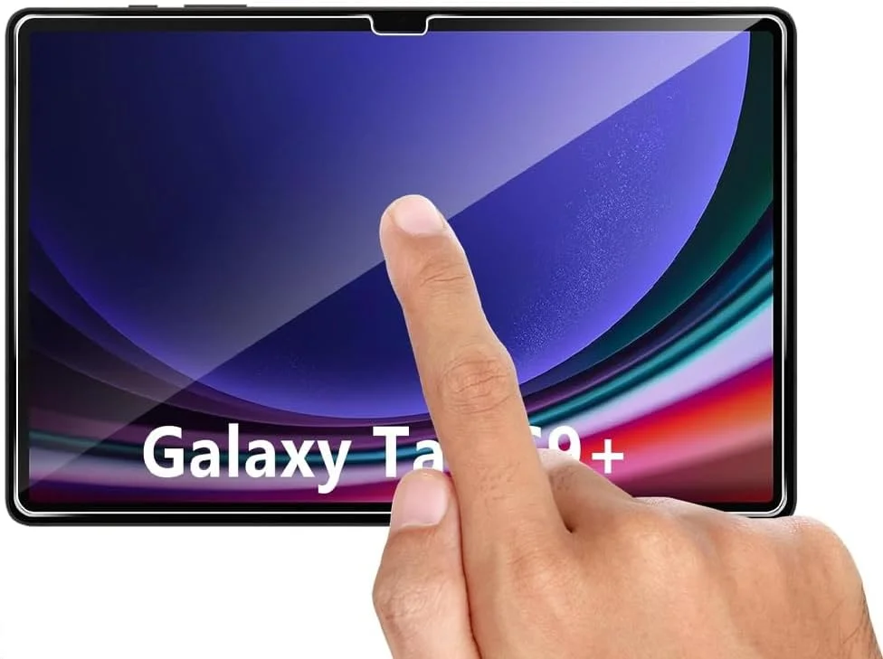 محافظ صفحه نمایش مارگون 2 عددی برای تبلت سامسونگ گلکسی تب S9 پلاس 12.4 اینچی، شیشه حرارت دیده شفاف HD با سختی 9H