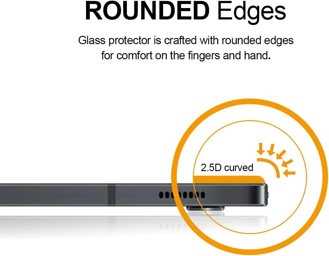 محافظ صفحه نمایش شیشه ای حرارت دیده سوپرشیلدز برای تبلت سامسونگ گلکسی تب S7 پلاس (12.4 اینچ)، 0.33 میلی متر، ضد خش، بدون حباب