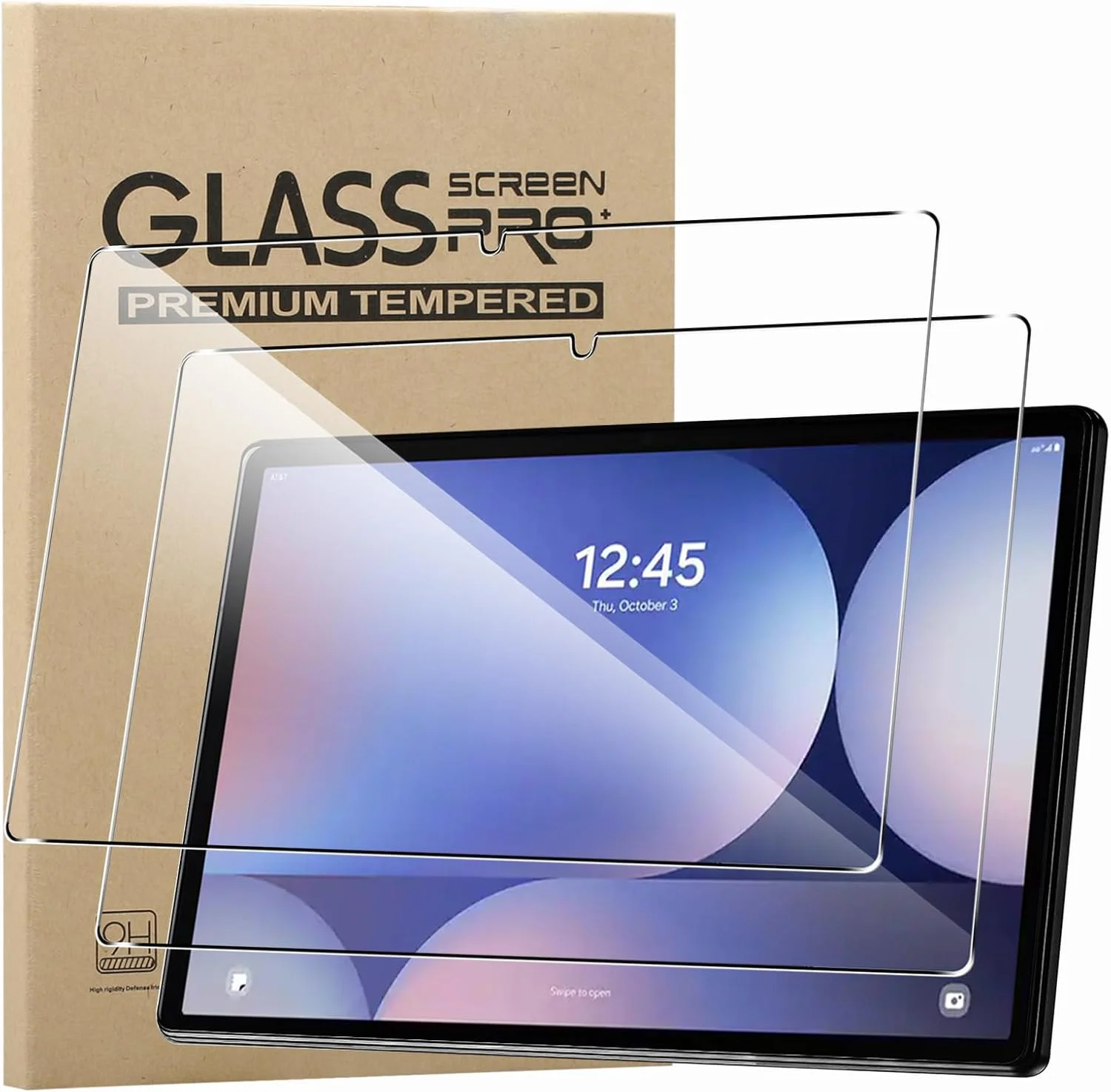 محافظ صفحه نمایش KZIOACSH بسته 2 عددی برای Samsung Galaxy Tab S11 Plus، فوق العاده شفاف، سختی 9H، حساس به لمس، ضد خش، ضد اثر انگشت، شیشه محافظ صفحه نمایش سخت شده