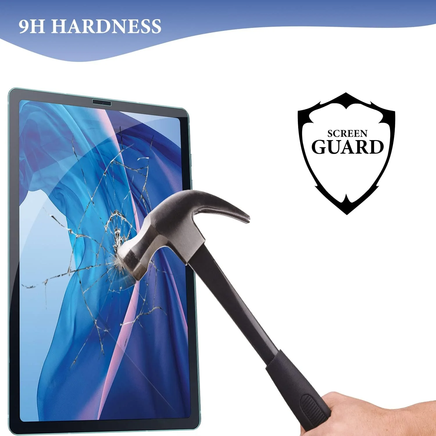 محافظ صفحه نمایش [KONDUWANA] برای تبلت سامسونگ گلکسی تب S6 Lite 2024 (2020/2022) | [بسته 2 عددی] شیشه حرارت دیده 9H | نصب بدون حباب