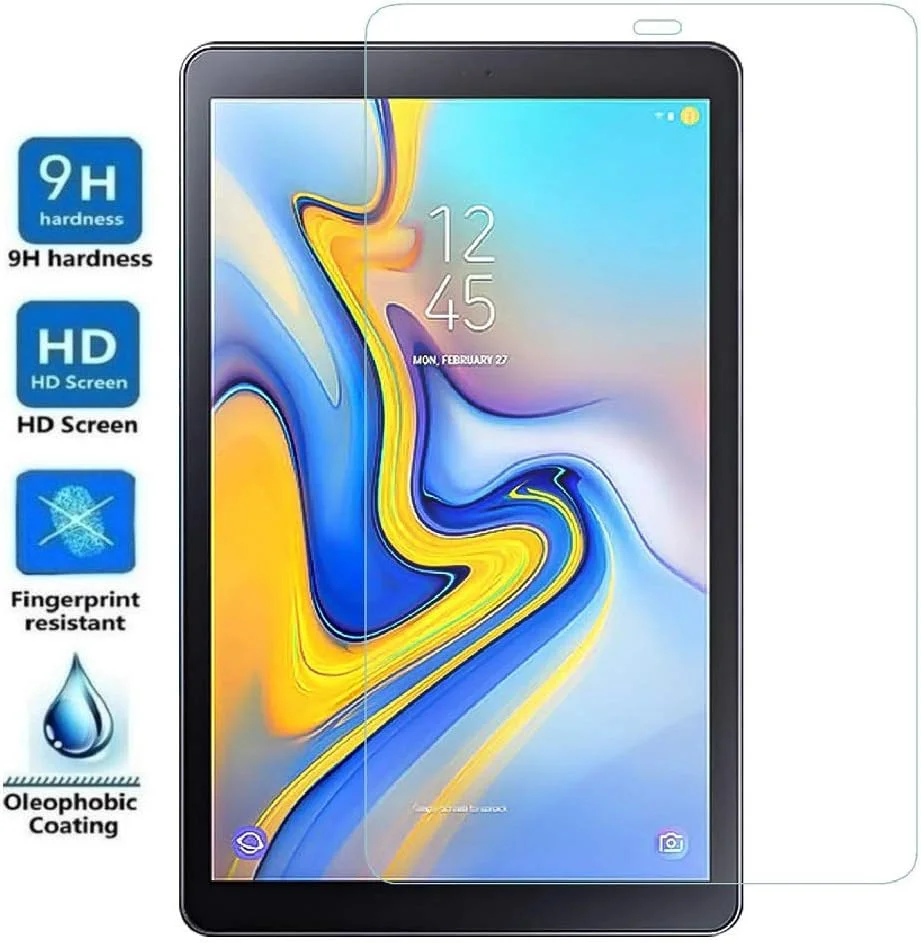 محافظ صفحه نمایش شیشه ای تمپرد REY برای سامسونگ گلکسی تب A 10.5 اینچ 2018، محافظ صفحه نمایش، محافظ صفحه نمایش با سختی 9H+، ضد خش و ضد لک