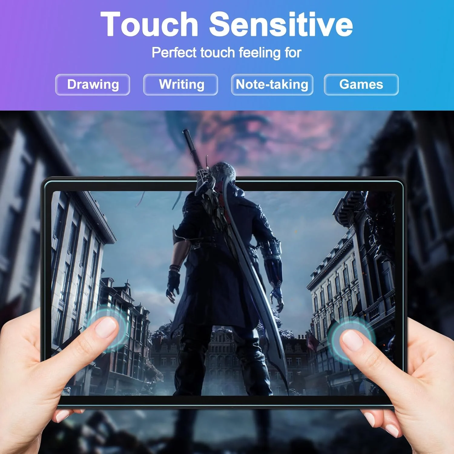 محافظ صفحه نمایش Caweet برای تبلت سامسونگ گلکسی تب A9+ / A9 پلاس 11 اینچ (عرضه شده در سال 2023)، محافظ شیشه ای حرارت دیده با سختی 9H