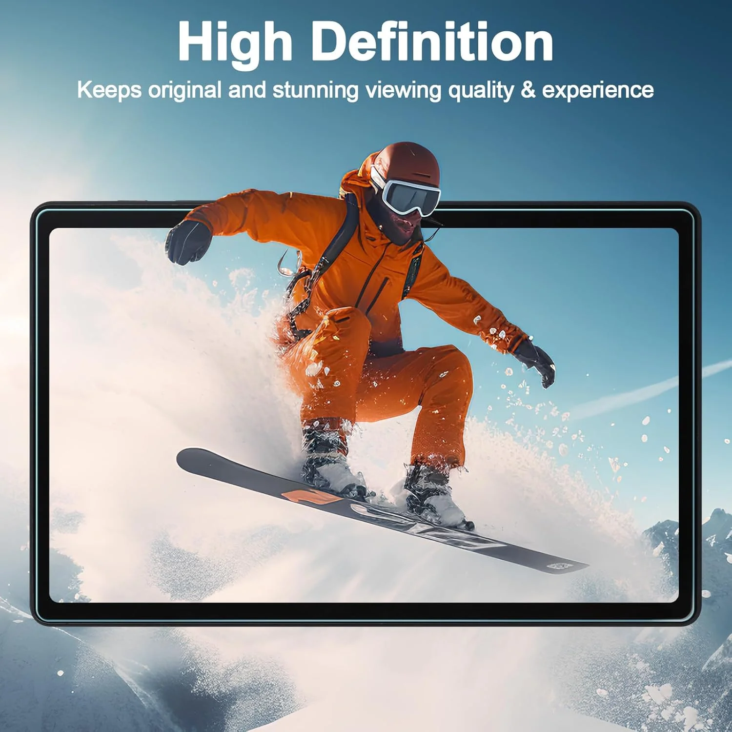 محافظ صفحه نمایش Caweet برای تبلت سامسونگ گلکسی تب A9+ / A9 پلاس 11 اینچ (عرضه شده در سال 2023)، محافظ شیشه ای حرارت دیده با سختی 9H