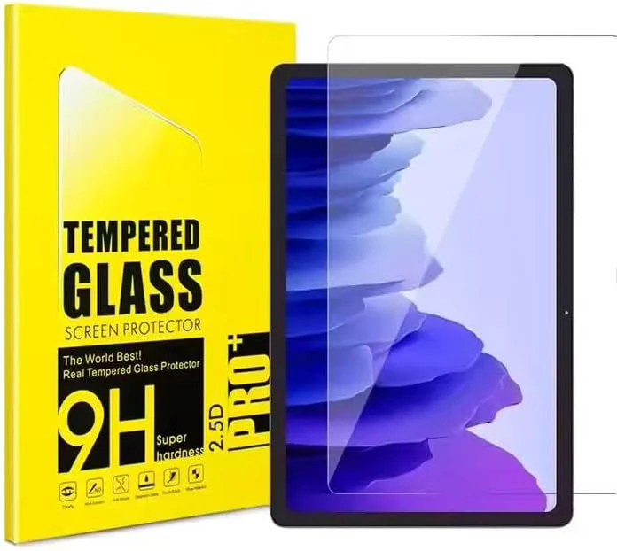 محافظ صفحه نمایش نصب آسان سازگار با سامسونگ P585، فیلم شیشه ای حرارت دیده، ضد اثر انگشت، سختی 9H و ضد ضربه