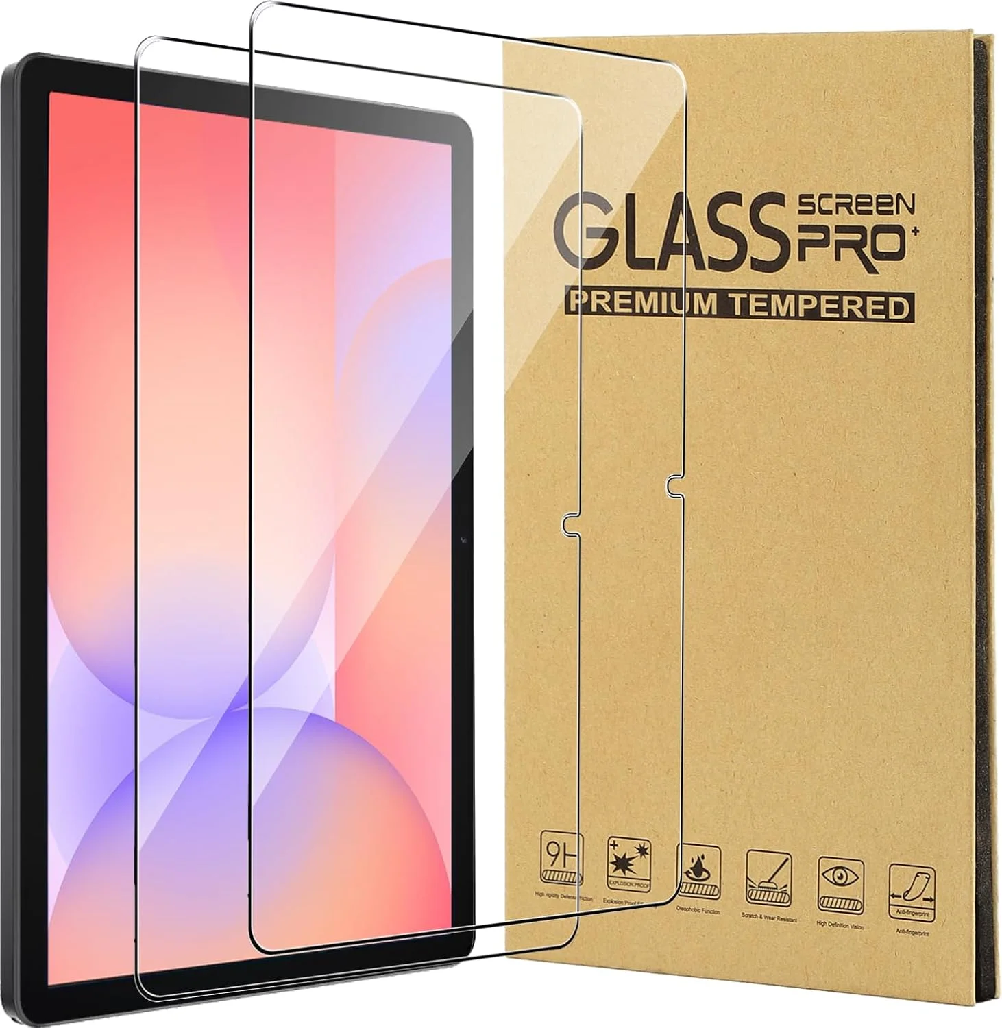 محافظ صفحه نمایش CONAPIKA بسته 2 عددی برای تبلت سامسونگ گلکسی تب S10 لایت، سختی 9H، مقاوم در برابر خراش، ضد حباب، فیلم شیشه ای حرارت دیده، HD شفاف، حساسیت بالا، محافظ صفحه نمایش ضد اثر انگشت