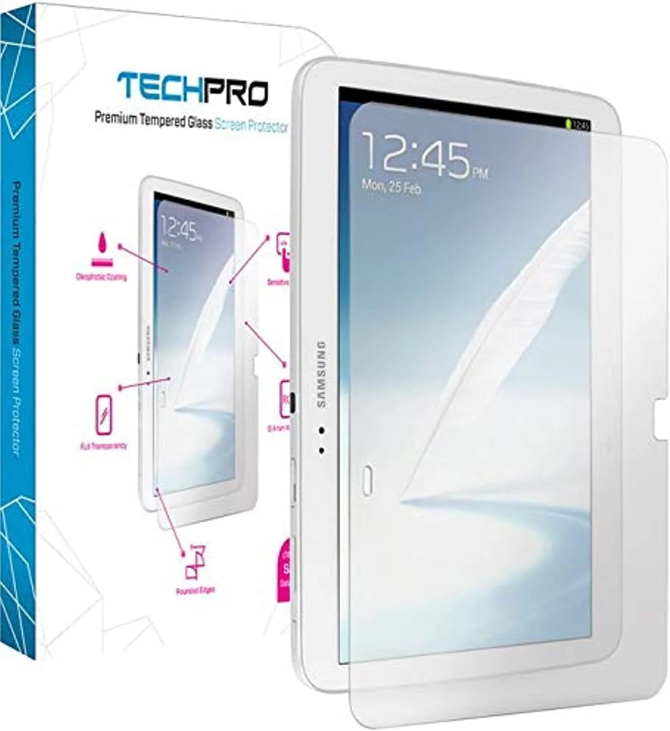 محافظ صفحه نمایش شیشه ای حرارت دیده برای تبلت سامسونگ گلکسی تب 3 7 اینچ - شفاف
