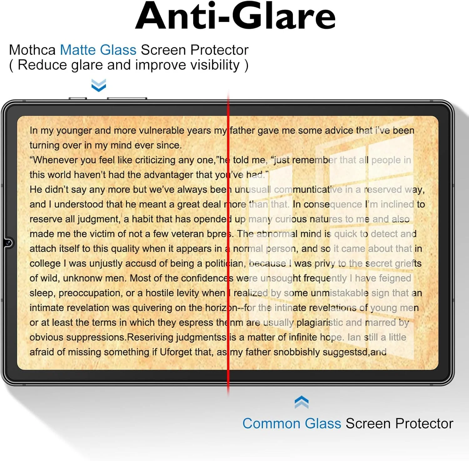 محافظ صفحه نمایش مات 9H Mothca برای تبلت سامسونگ گلکسی تب S6 Lite 2024/2022/2020 سایز 10.4 اینچ، فیلم محافظ صفحه نمایش، محافظ صفحه نمایش مات، بسته 1 عددی