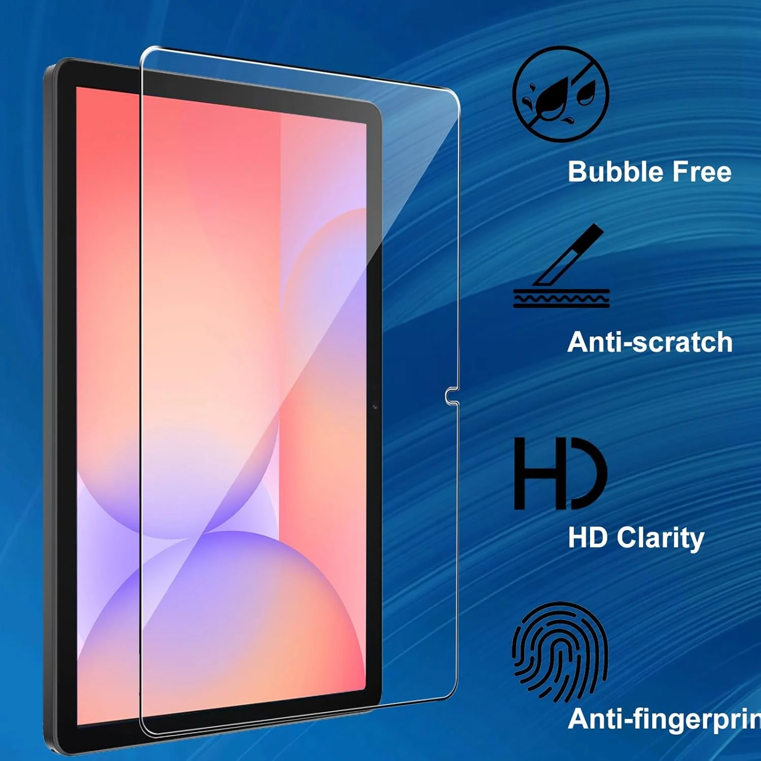 محافظ صفحه نمایش CONAPIKA بسته 2 عددی برای تبلت سامسونگ گلکسی تب S10 لایت، سختی 9H، مقاوم در برابر خراش، ضد حباب، فیلم شیشه ای حرارت دیده، HD شفاف، حساسیت بالا، محافظ صفحه نمایش ضد اثر انگشت