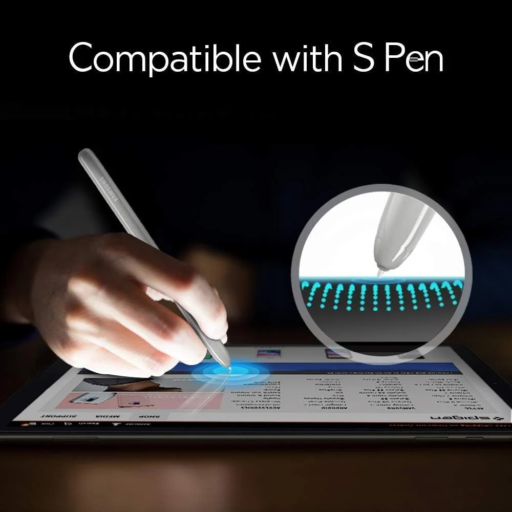 محافظ صفحه نمایش شیشه ای حرارت دیده باریک Spigen Glas.tR مناسب برای تبلت سامسونگ گلکسی تب A 10.5 اینچ (2018)