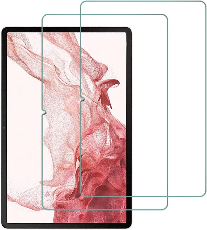 محافظ صفحه نمایش ویدامین 2 عددی، سازگار با تبلت سامسونگ گلکسی تب S8+/ گلکسی تب S8 پلاس (12.4 اینچ)، شیشه حرارت دیده ممتاز با سختی 9H، [شفافیت کریستالی]، [مقاوم در برابر خراش]، [بدون حباب]