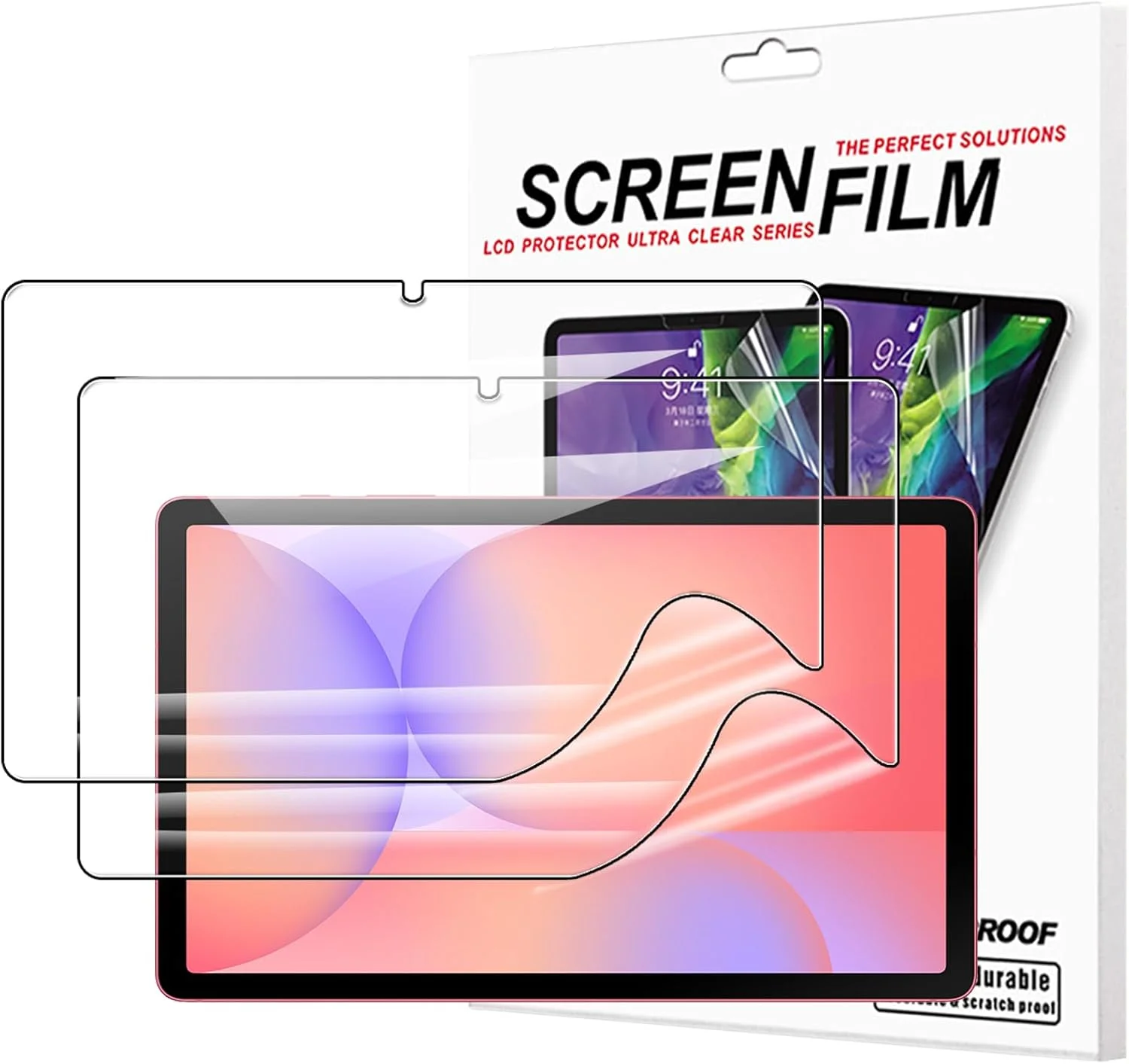 محافظ صفحه نمایش CONAPIKA (دو عددی) برای تبلت سامسونگ گلکسی تب S10 Lite 10.9 اینچ، فوق العاده نازک، شفاف HD، نرم PET، مقاوم در برابر شکستن، ضد خش، حساس به لمس، ضد حباب، فیلم محافظ