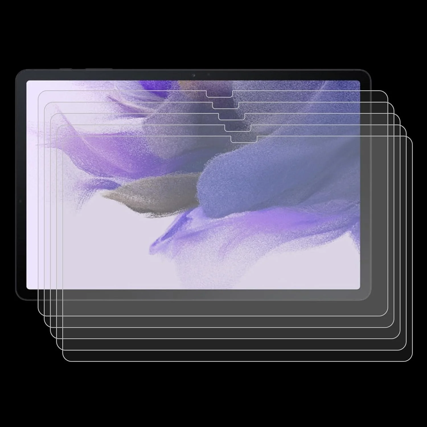 محافظ صفحه نمایش شیشه ای تمپرد 25 عددی 9H 2.5D ضد انفجار تبلت برای سامسونگ گلکسی تب S7 FE