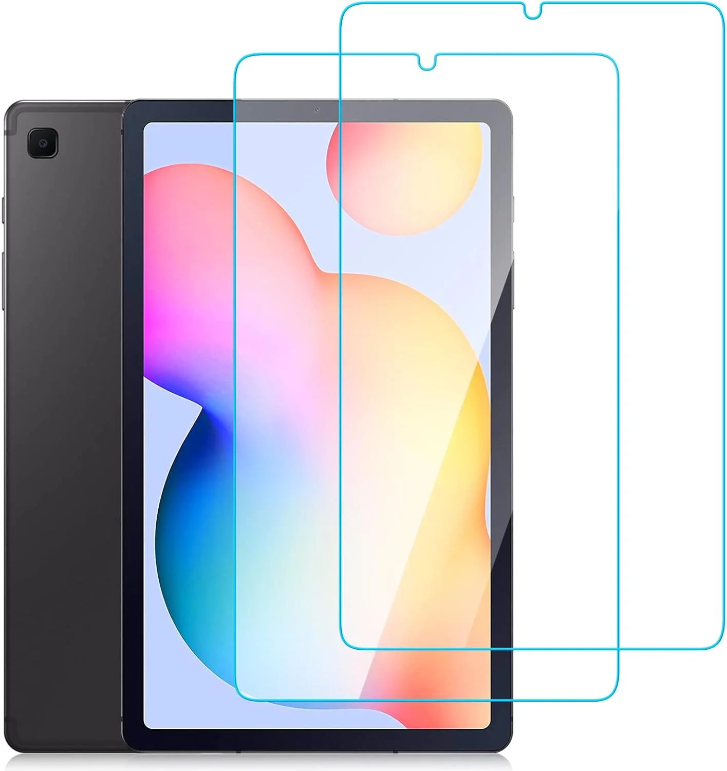 محافظ صفحه نمایش [بسته 2 عددی] Whioltl برای Samsung Galaxy Tab S6 Lite، فیلم شیشه ای حرارت دیده، فیلم 9H HD 10.4 اینچی، [سازگار با قاب] [نصب آسان] SM-P610 / SM-P615، سازگار با قلم S