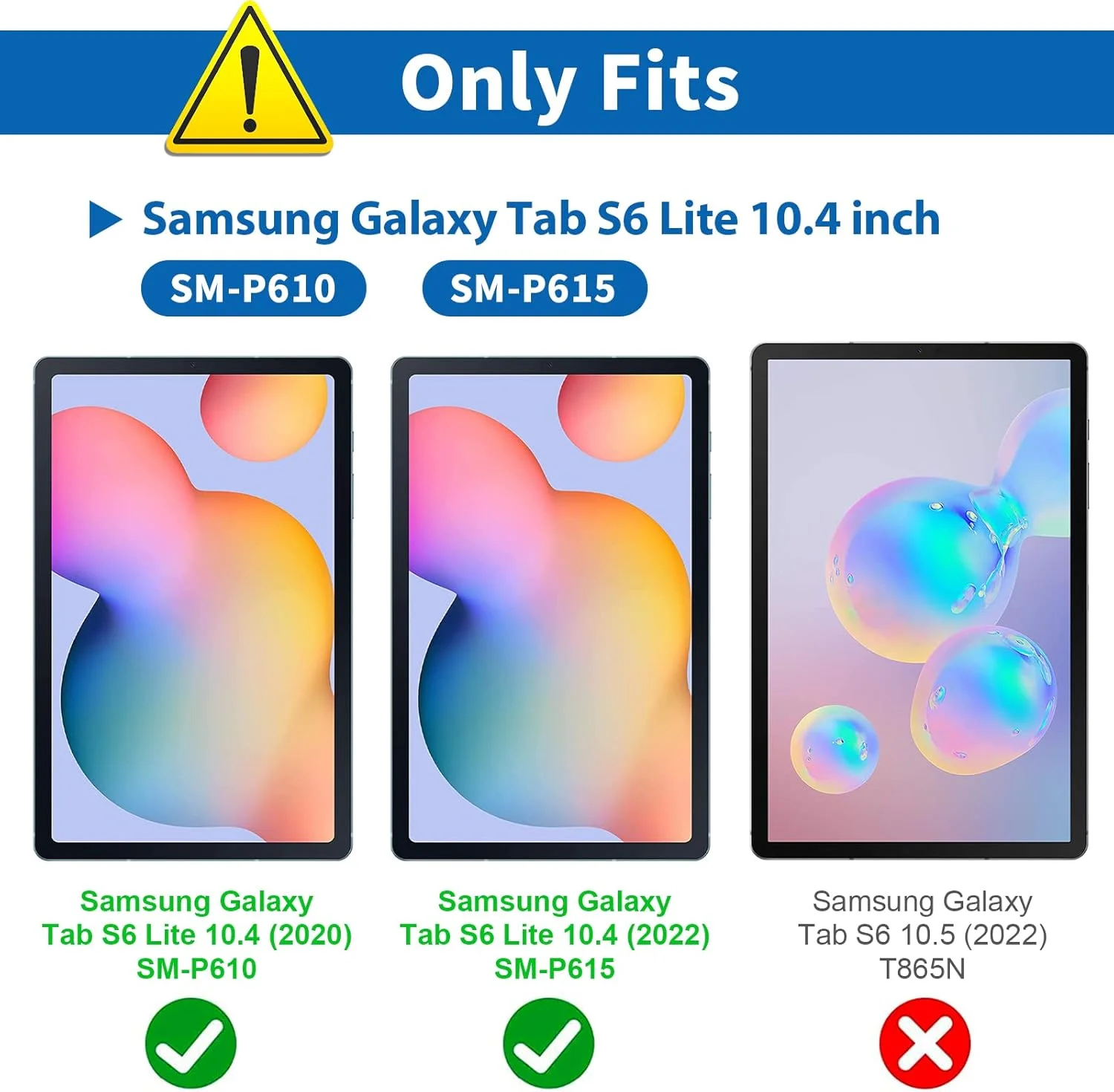 محافظ صفحه نمایش [بسته 2 عددی] Whioltl برای Samsung Galaxy Tab S6 Lite، فیلم شیشه ای حرارت دیده، فیلم 9H HD 10.4 اینچی، [سازگار با قاب] [نصب آسان] SM-P610 / SM-P615، سازگار با قلم S